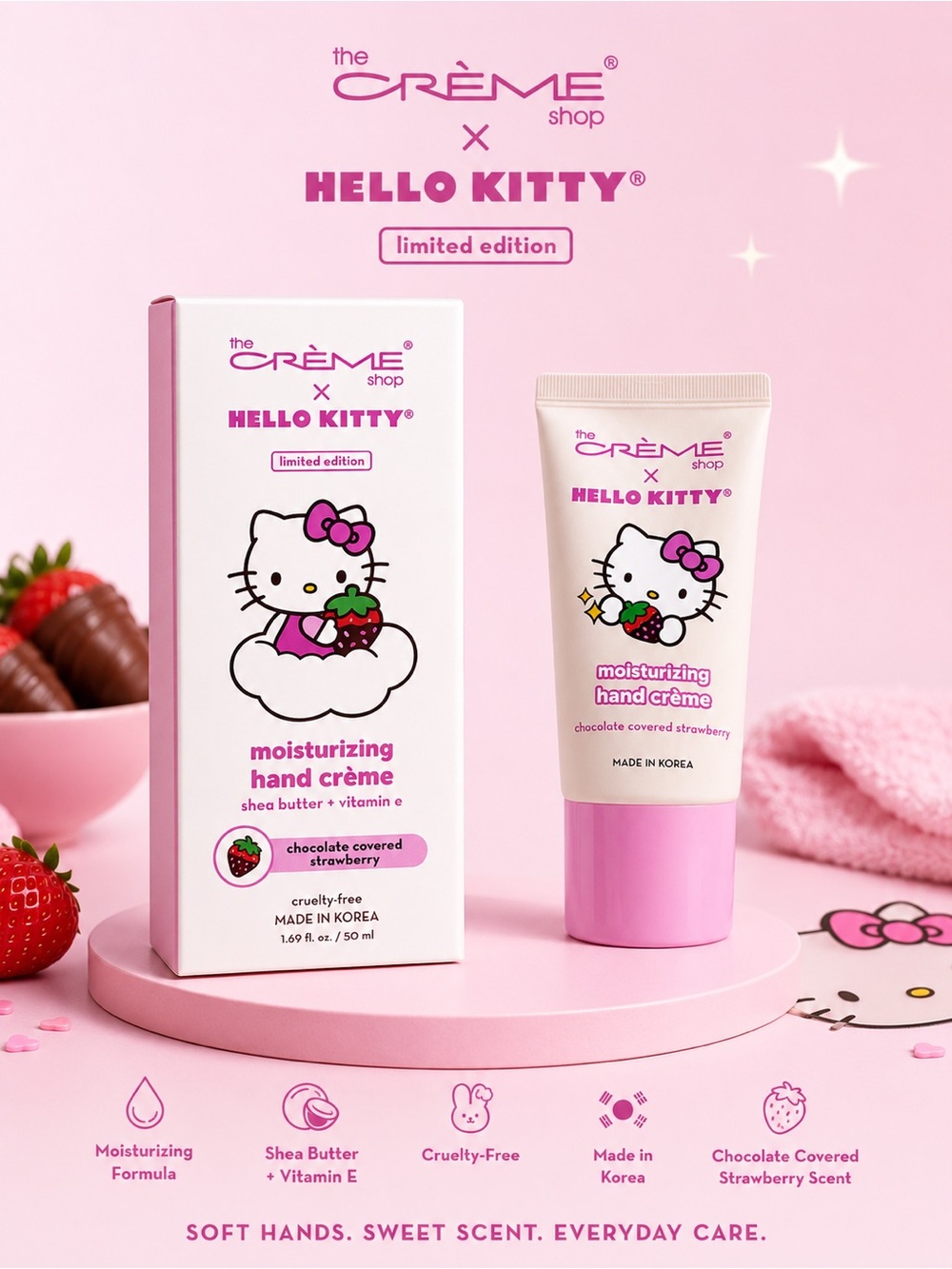 The Crème Shop x Hello Kitty Chocolate Covered Strawberry Moisturizing Crème